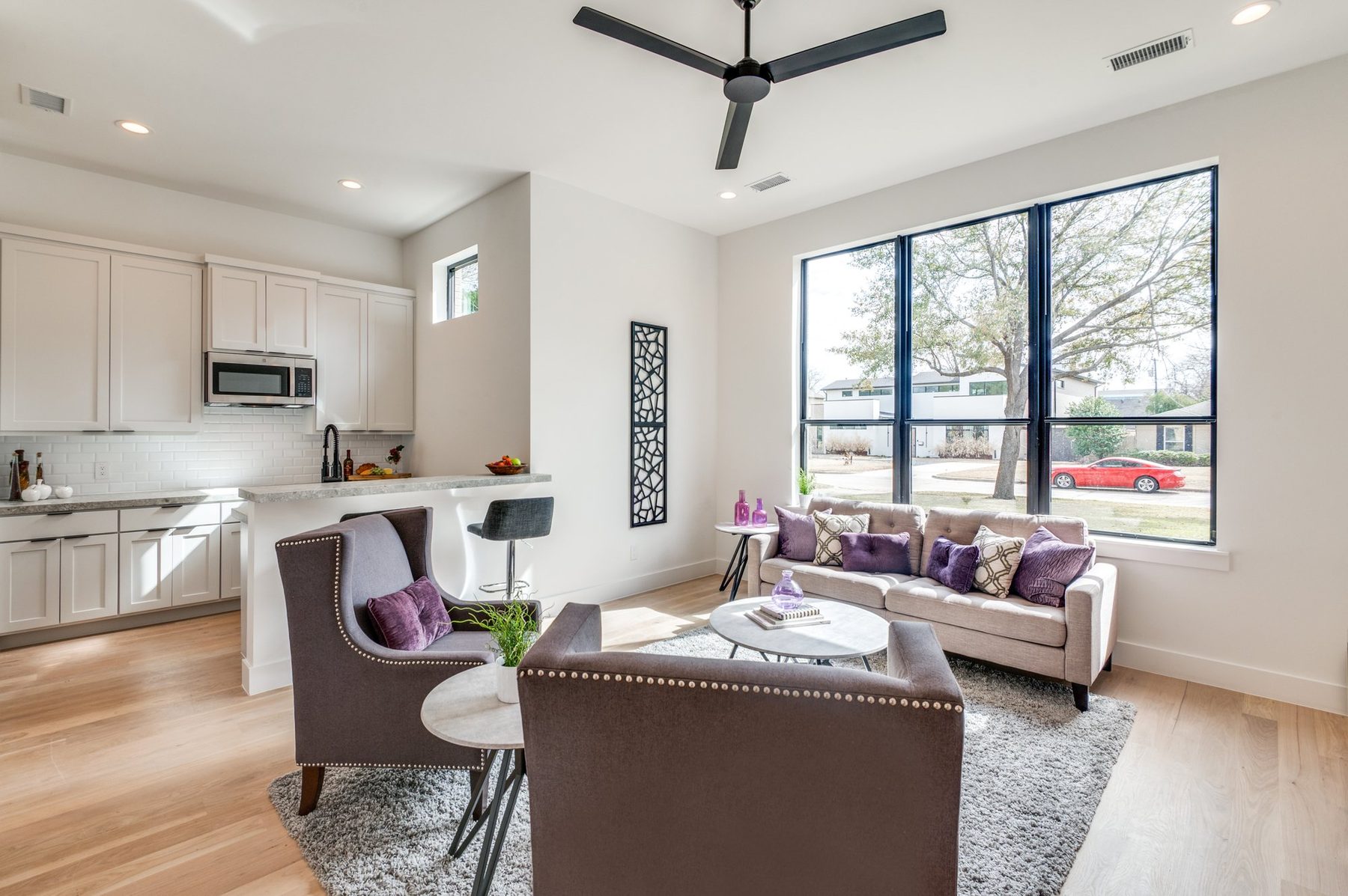 Guest casita living and kitchenette