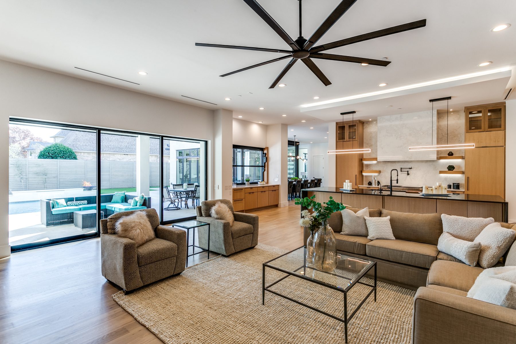 Family room with indoor-outdoor flow