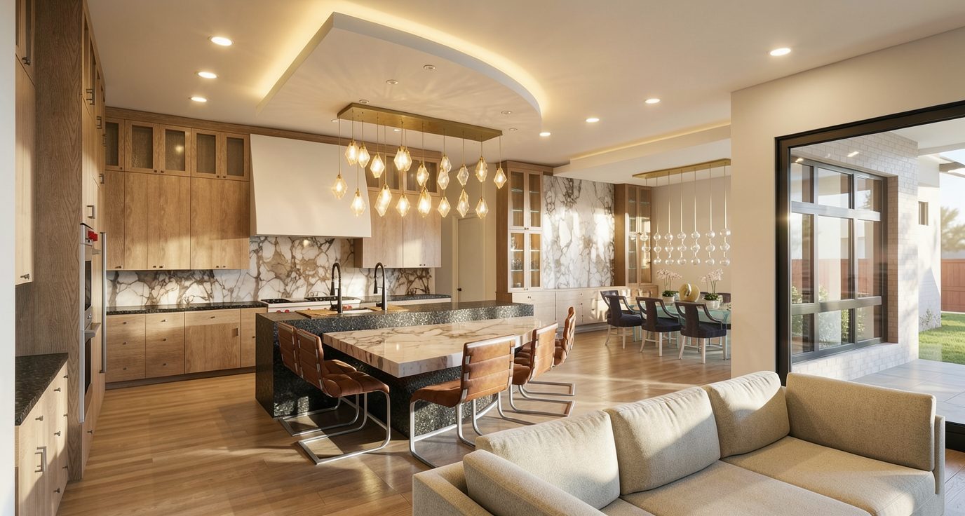 6604 Chevy Chase kitchen and dining — Dallas, Texas