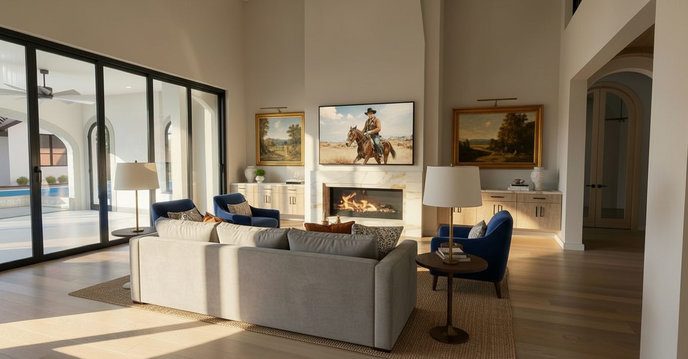 6616 Prestonshire family room — Dallas, Texas